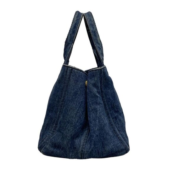 Prada Tote Canapa Navy - Picture 4 of 15